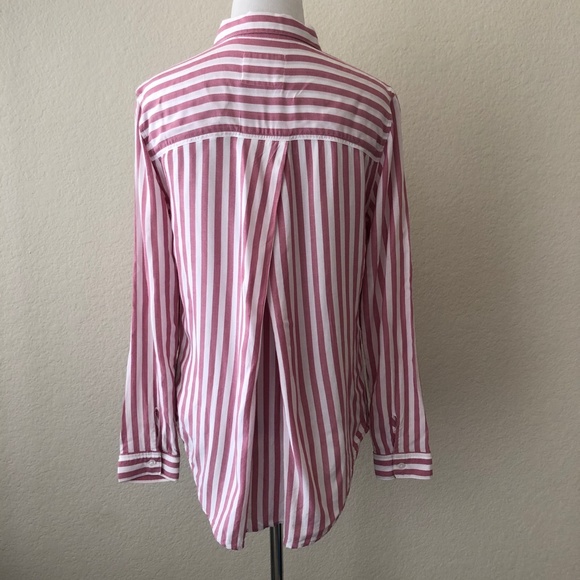 Rails Aly Button Up Top Blouse Striped Garnet XS - Picture 4 of 8